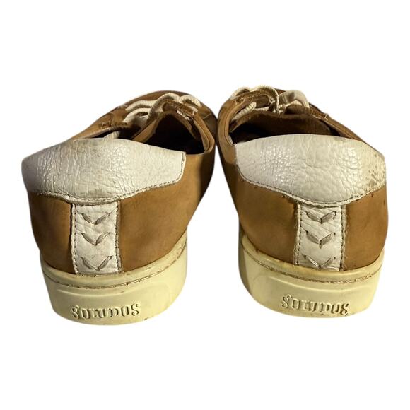 Soludos Men’s Leather Low Top Sneakers Tan Brown Casual Shoes Size 9 (EU 39.5) - Picture 5 of 8